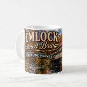 Hemlock Covered Bridge Fryeburg Maine Kaffeetasse (Vorderseite Links)