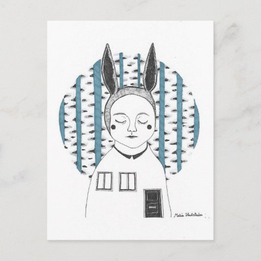 Hemmahörande Postkarte (Vorderseite)