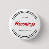 "Hemmings " Button (Vorderseite)