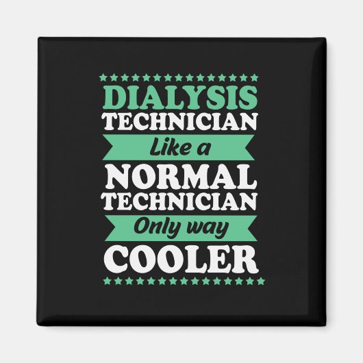 Hemo Tech Nephrologie Funny Dialysis Techniker Magnet (Vorne)