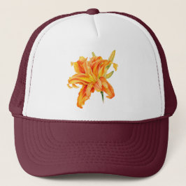Hemocallische Taglilie mit orangefarbenem Hut Truckerkappe