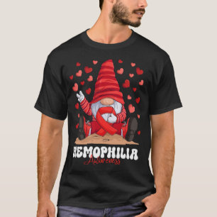 Hemophilie Awareness Month Red Ribbon Gnome T-Shirt