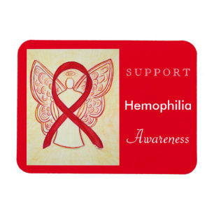 Hemophilie Awareness Ribbon Angel Custom Magnet