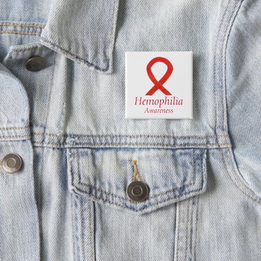 Hemophilie Red Awareness Ribbon Custom Button Pend (Beispiel)