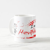 Hemophobic Vampirsschale Kaffeetasse (Vorderseite Links)