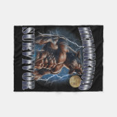 Hemorrhoid Survivor Funny Meme Wolf Embarring Adul Fleecedecke (Vorderseite (Horizontal))