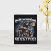 Hemorrhoid Survivor Funny Meme Wolf Embarring Adul Karte (Gelbe Blume)