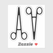 Hemostatische Zange (Klemme), Hemostat, europäisch Aufkleber (Blatt)