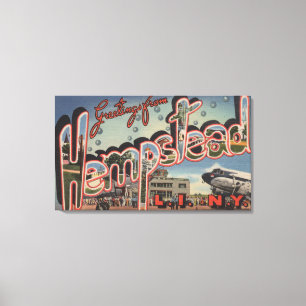 Hempstead, New York - große Buchstabe-Szenen Leinwanddruck