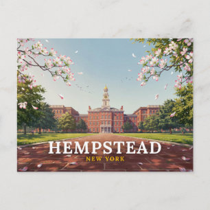 Hempstead New York Rathaus Dogwood Reise Postkarte