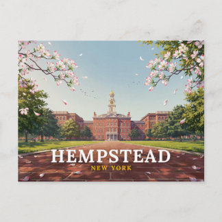 Hempstead New York Rathaus Dogwood Reise Postkarte