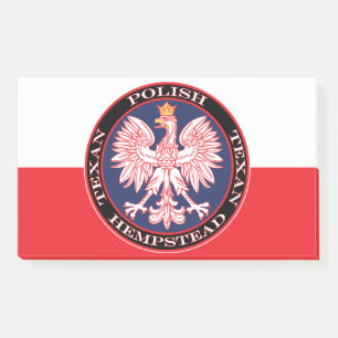 Hempstead Round Polish Texan Post-it Klebezettel