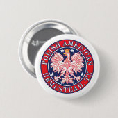 Hempstead Texas Polnischer Adler Button (Vorne & Hinten)