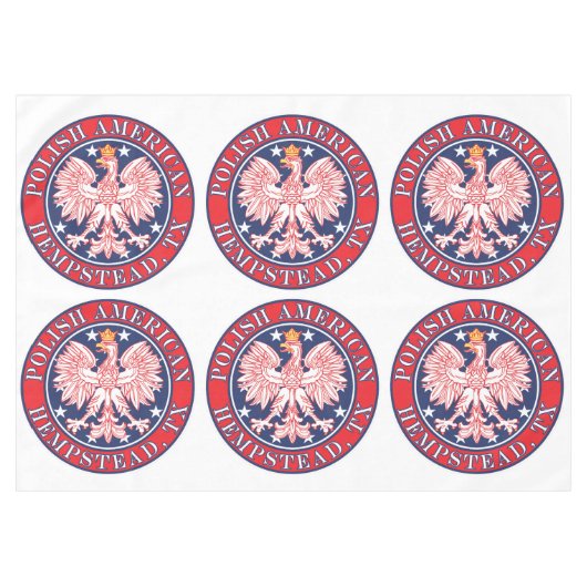 Hempstead Texas Polnischer Adler Tischdecke (Vorderseite (Horizontal))