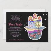 Hemsa Jüdisches Babynamen Einladung Hebräisch (Vorderseite)