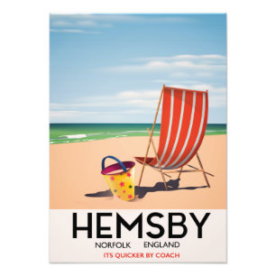 Hemsby Norfolk Reiseplakat Fotodruck