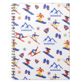 Hemsedal Norwegen Ski Snowboard Muster Notizblock (Vorderseite)