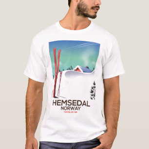 Hemsedal Norwegen Skireiseplakat T-Shirt