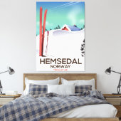 Hemsedal Norwegen Skitourenplakat Leinwanddruck (Insitu (Schlafzimmer))