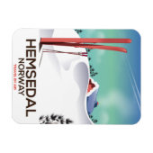 Hemsedal Norwegen Skitourenplakat Magnet (Horizontal)