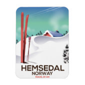 Hemsedal Norwegen Skitourenplakat Magnet (Vertikal)