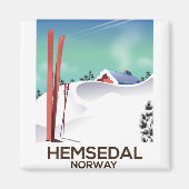 Hemsedal Norwegen Skitourenplakat Magnet (Vorne)