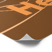 Hen and Chick, Sandy-Orange Kitchen Poster Print (Ecke)