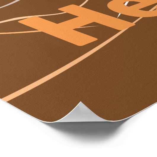 Hen and Chick, Sandy-Orange Kitchen Poster Print (Ecke)