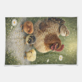Hen and Chicks Farm Kitchen Towel Geschirrtuch (Horizontal)