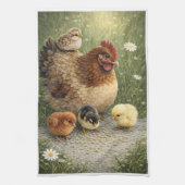Hen and Chicks Farm Kitchen Towel Geschirrtuch (Vertikal)