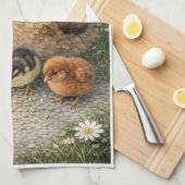 Hen and Chicks Farm Kitchen Towel Geschirrtuch (Viertel Falte)