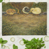 Hen and Chicks Farm Kitchen Towel Geschirrtuch (Gefaltet)