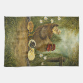 Hen and Chicks Farm Kitchen Towel Geschirrtuch (Horizontal)