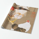 Hen and Rooster with Grapevine by Ito Jakuchu Geschenkpapier (Ungerollt)
