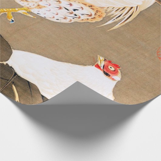 Hen and Rooster with Grapevine by Ito Jakuchu Geschenkpapier (Ecke)