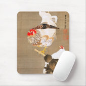 Hen and Rooster with Grapevine by Ito Jakuchu Mousepad (Mit Mouse)