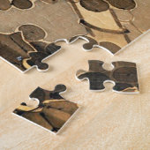 Hen and Rooster with Grapevine by Ito Jakuchu Puzzle (Seite)