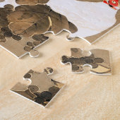 Hen and Rooster with Grapevine by Ito Jakuchu Puzzle (Seite)