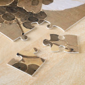 Hen and Rooster with Grapevine by Ito Jakuchu Puzzle (Seite)