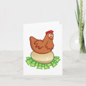 Hen auf einem goldenen Ei Karte (Vorderseite)