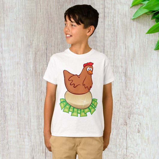 Hen auf einem goldenen Ei T-Shirt