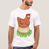 Hen auf einem goldenen Ei T-Shirt (Vorderseite)