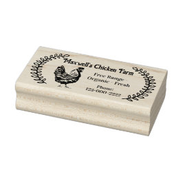 Hen Branches Classic Ei Carton Etikettierung Gummistempel