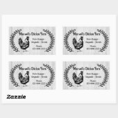 Hen Branches Classic Eierkarton Rechteckiger Aufkleber (Blatt)