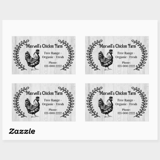 Hen Branches Classic Eierkarton Rechteckiger Aufkleber (Blatt)