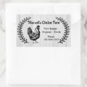 Hen Branches Classic Eierkarton Rechteckiger Aufkleber (Tasche)