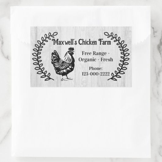 Hen Branches Classic Eierkarton Rechteckiger Aufkleber (Tasche)
