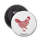 Hen Chicken Personalisiert Flaschenöffner (Vorderseite)