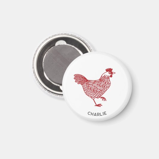 Hen Chicken Personalisiert Magnet (Vorderseite/Rückseite)