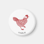 Hen Chicken Personalisiert Magnet (Vorne)